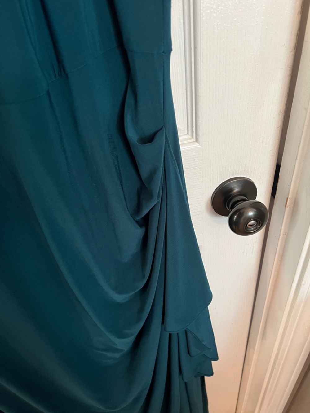 Teal Evening Dress with Matching Jacket - Picture 3 of 5